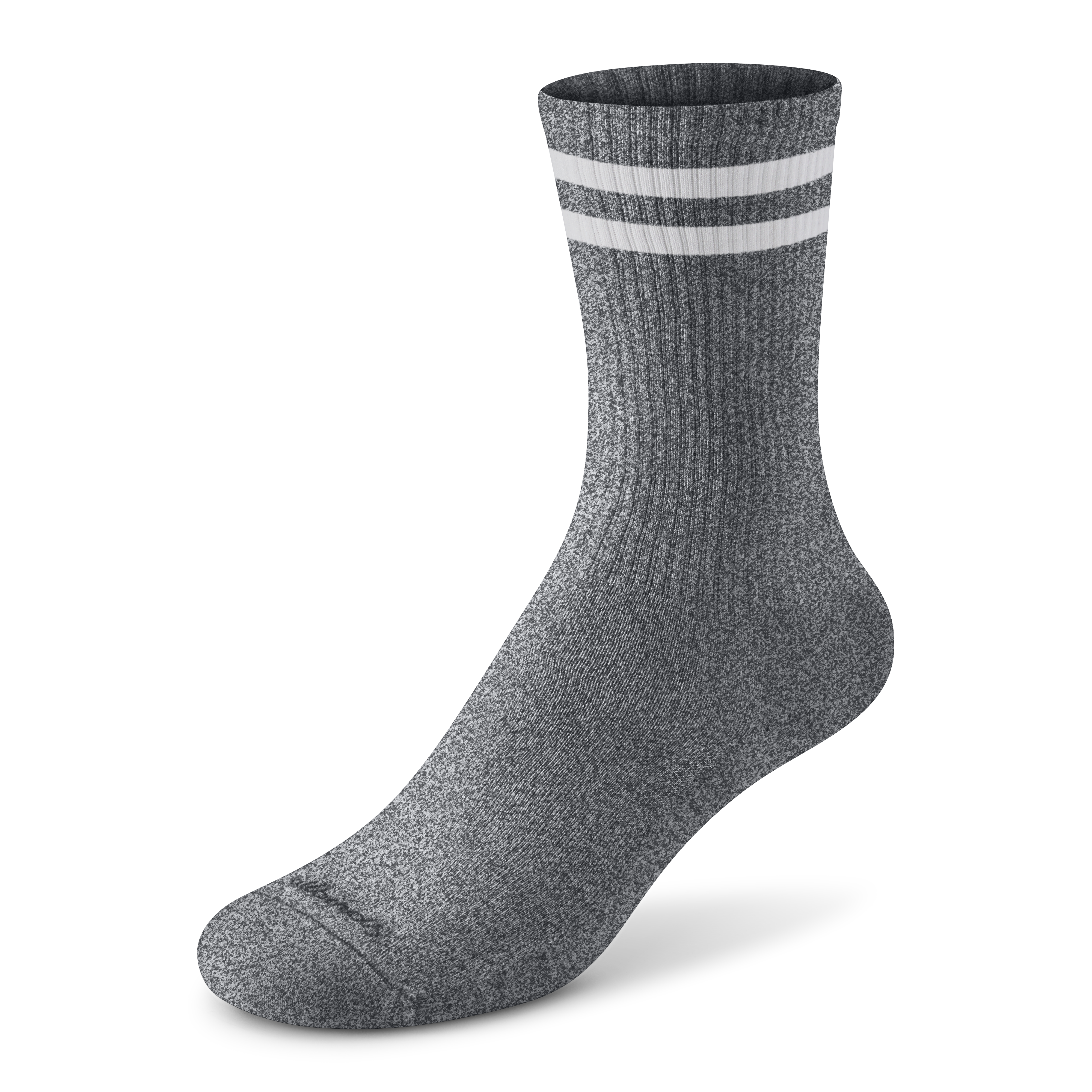 A12164_25Q3_Anytime-Crew-Sock-Natural-Grey-Heather_PDP_F Anytime Crew Sock - Natural Grey Heather/Natural White - Image 1